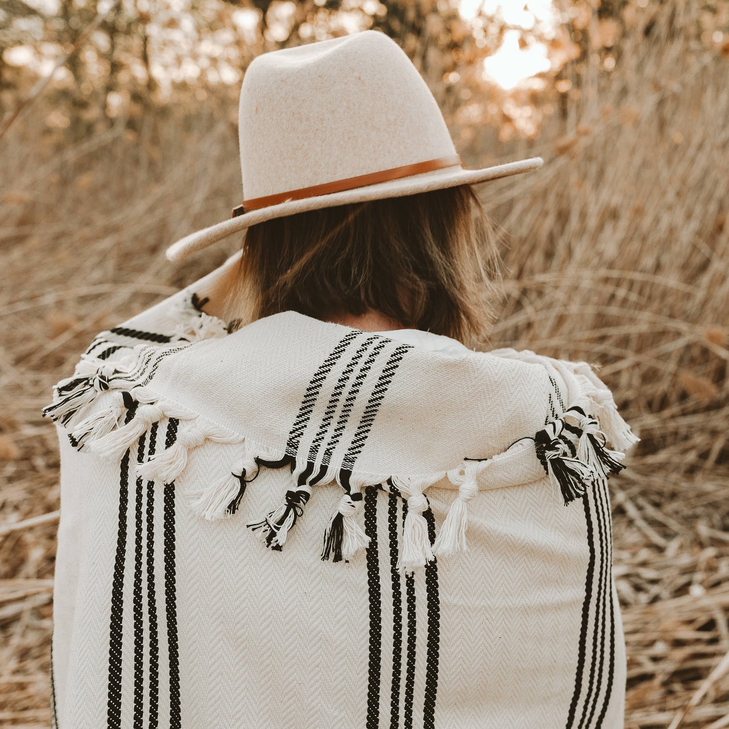 Jumbo Henley Turkish Cotton Throw Blanket