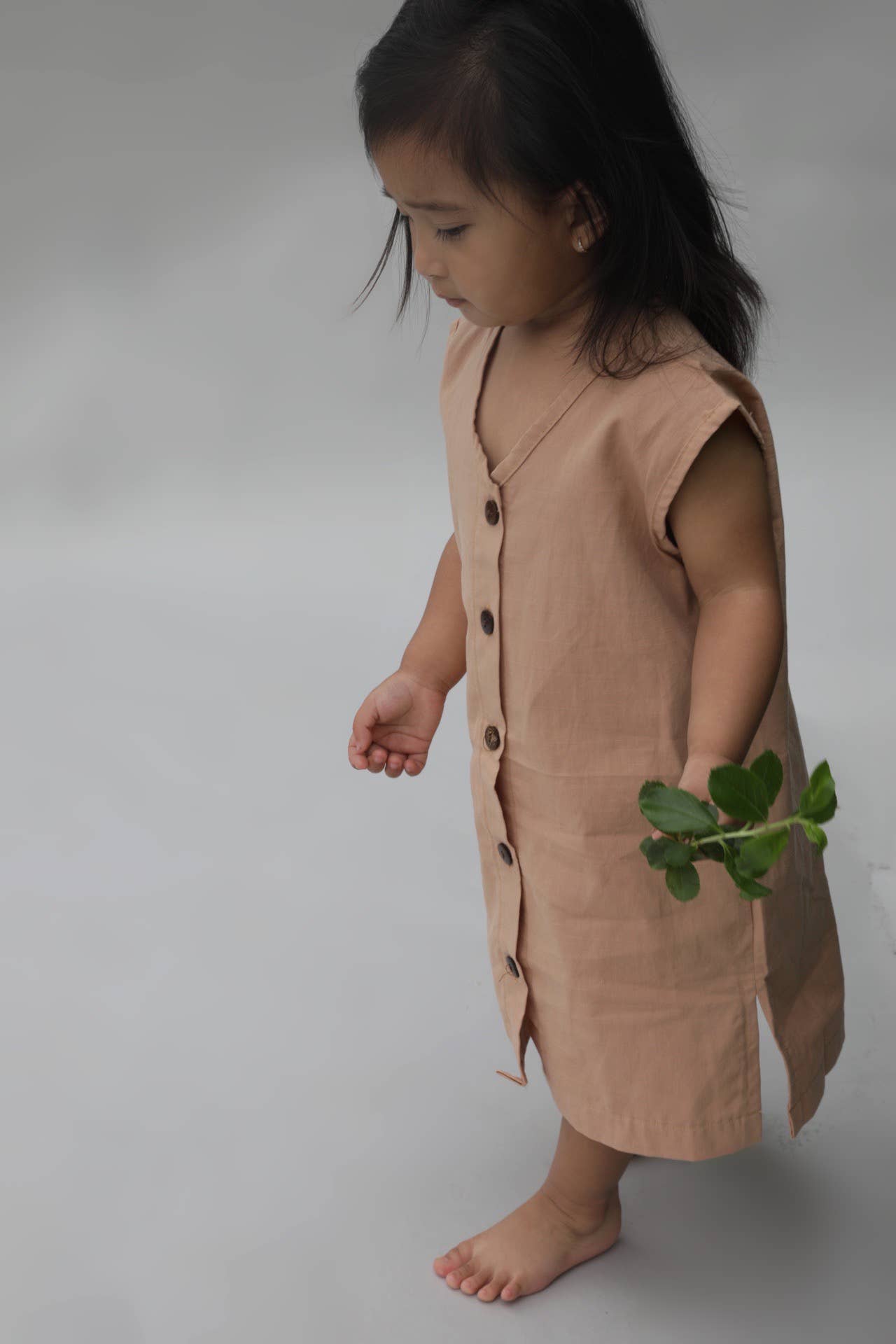 Button Up Dress / Natural