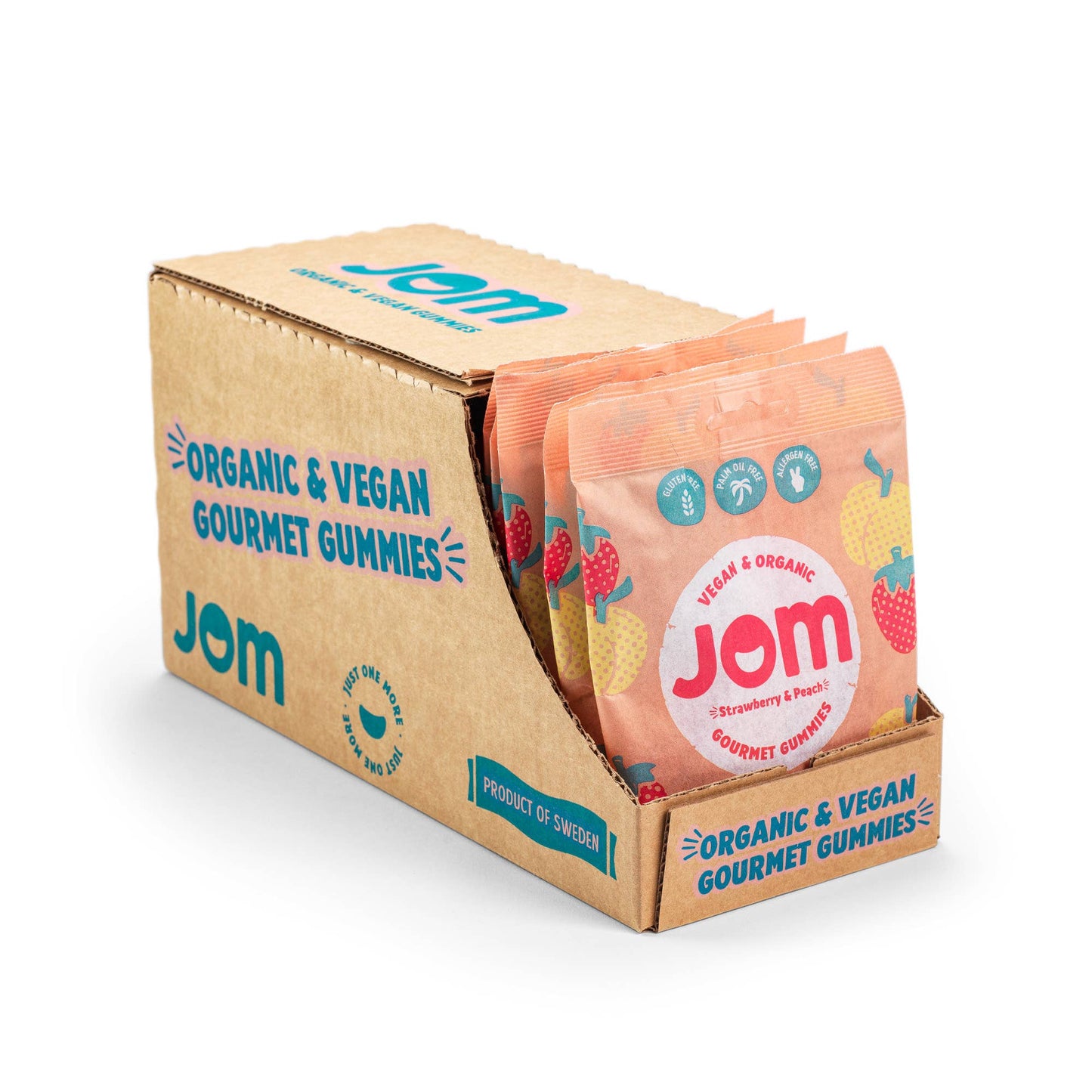 Organic and Vegan Swedish Strawberry & Peach Gummies