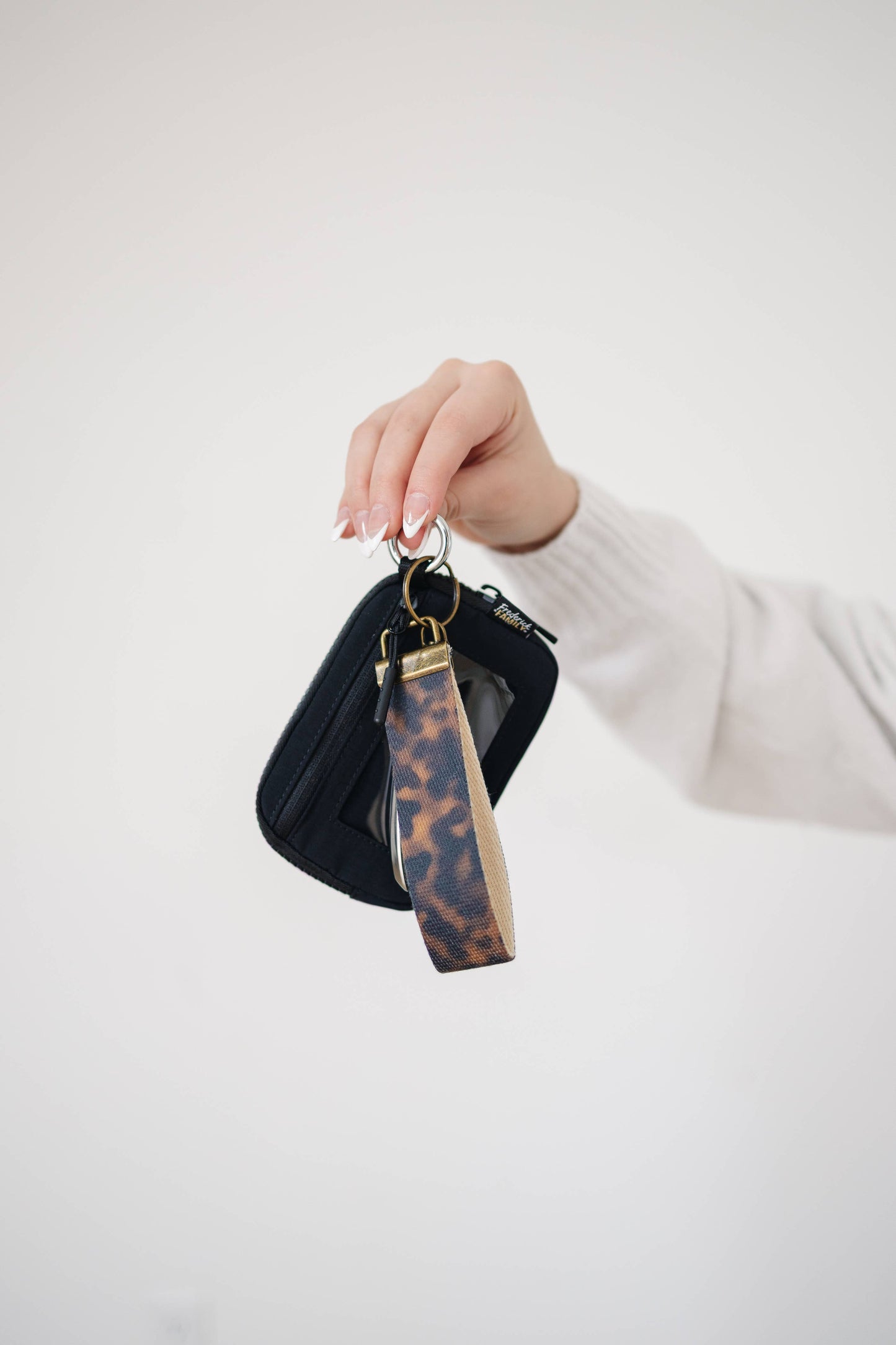 Canvas Wristlet Lanyard Keychain - Car Key Fob Holder