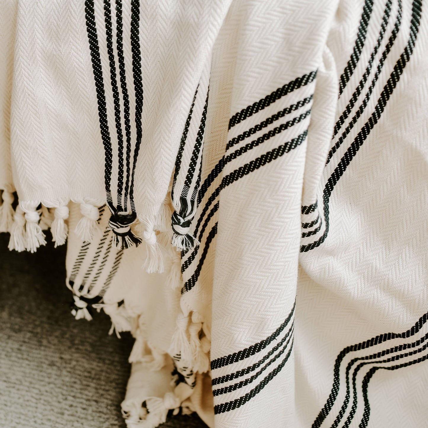 Jumbo Henley Turkish Cotton Throw Blanket