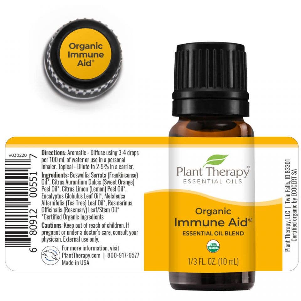Organic Immune Aid Essential Oil Blend 10 mL