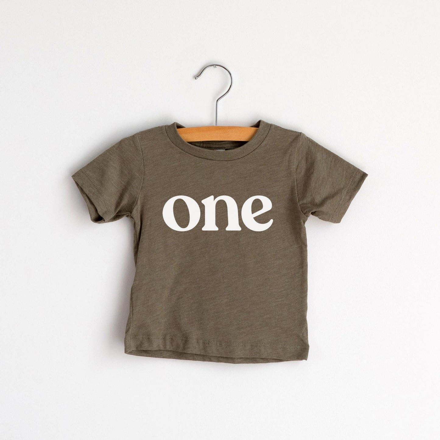 One Modern Birthday Tee • Tri-Blend Unisex Celebration Top Mauve /Olive