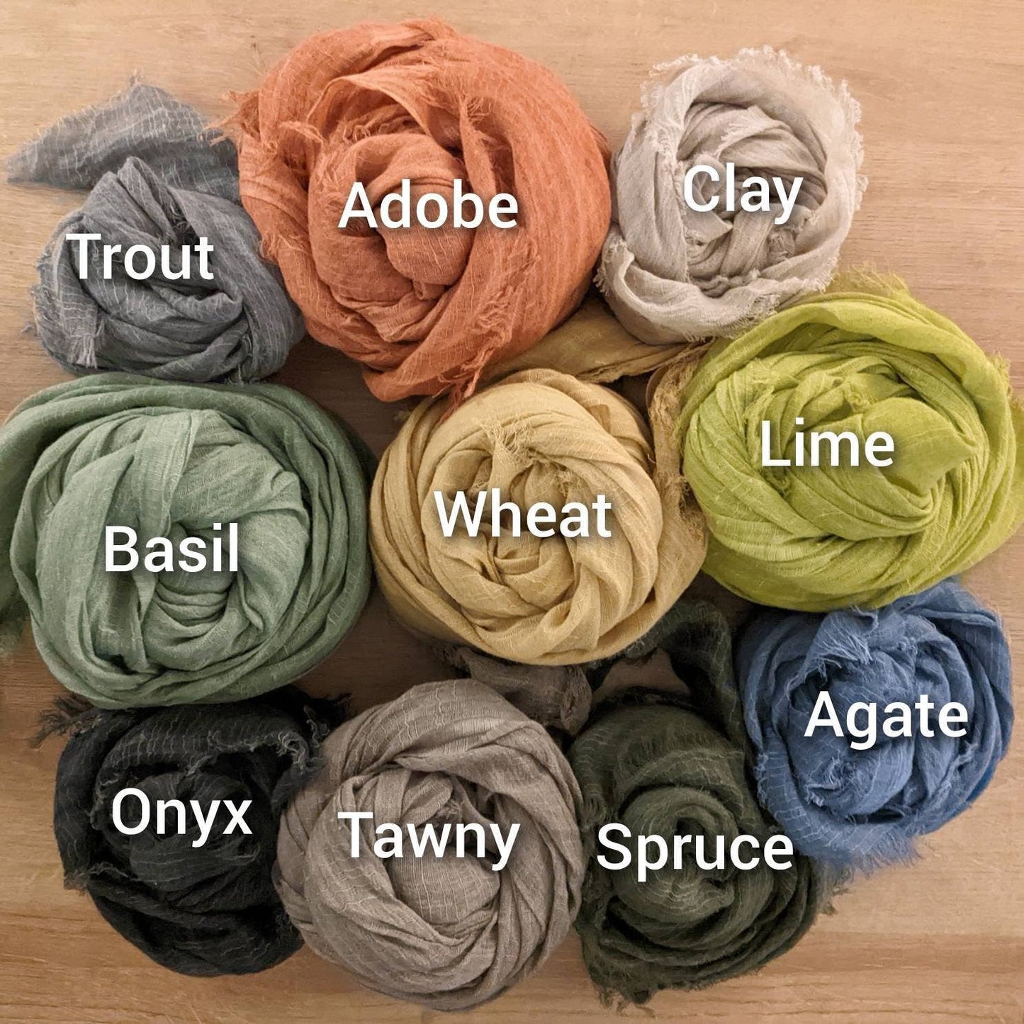 Lainey Linen Scarves! Unique, Hand Dyed Scarf (32" Square)