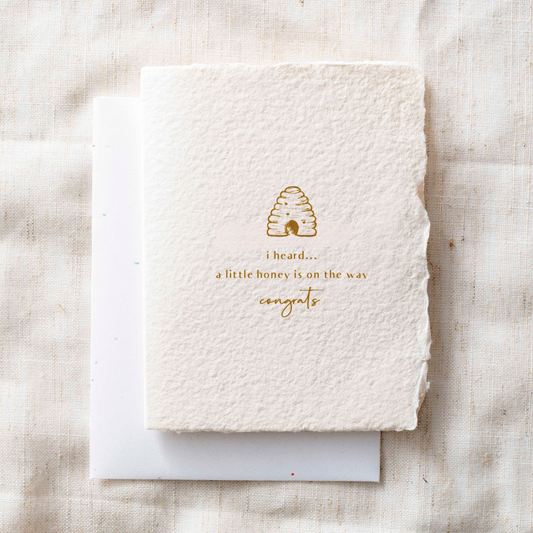 A Little Honey On The Way | Baby Greeting Card