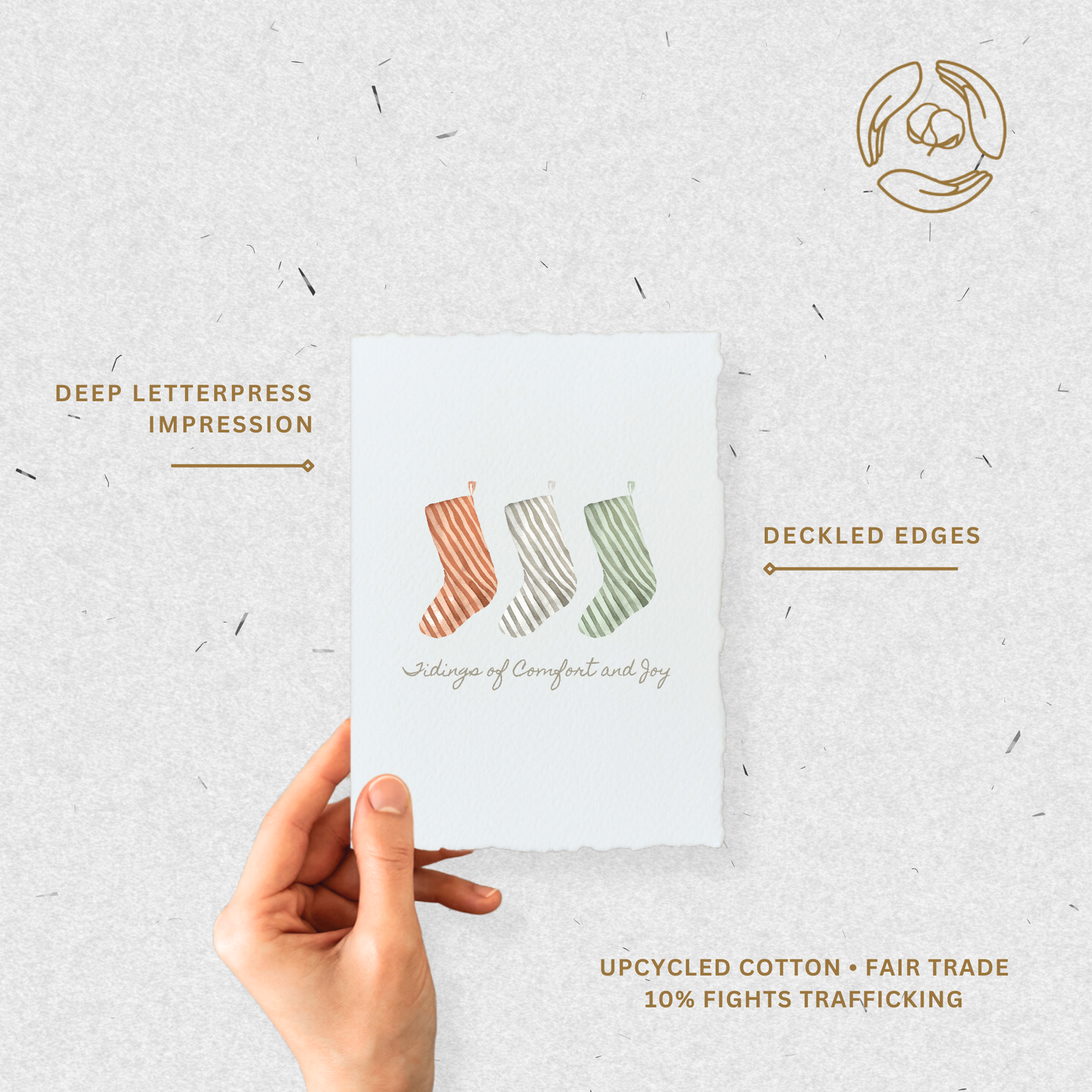 Box Set Christmas Stockings | Winter Holiday Greeting Card