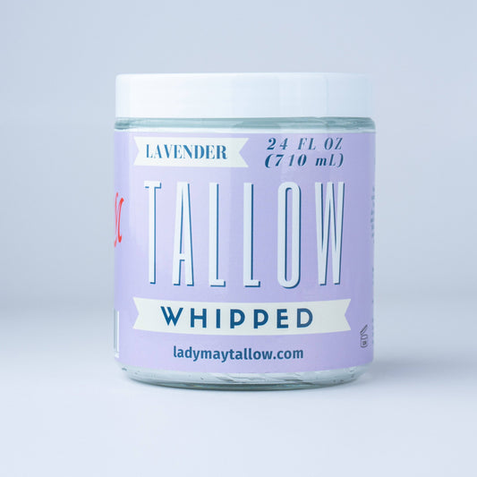 Lavender Whipped Tallow | All Natural Moisturizer Size 2oz-24oz