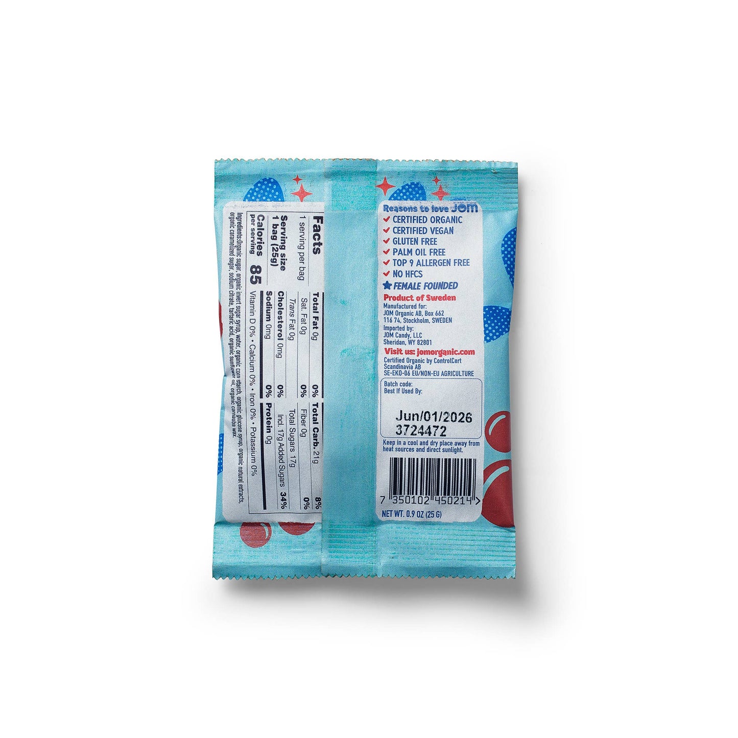 Snack Packs - Swedish Organic & Vegan Sour Cola Gummies