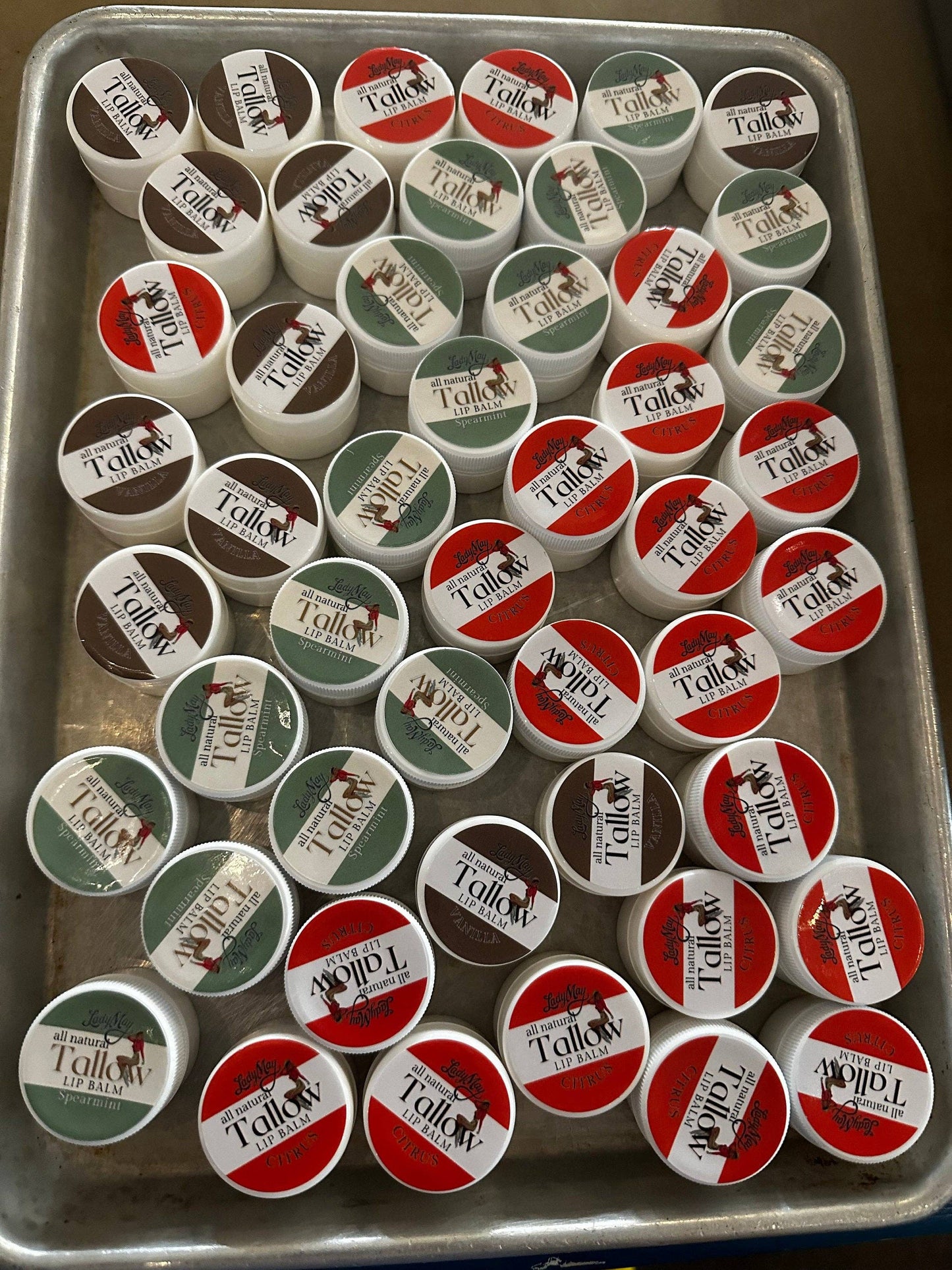 All Natural Lip Balm Citrus, Vanilla & Spearmint, Grass Fed Beef Tallow