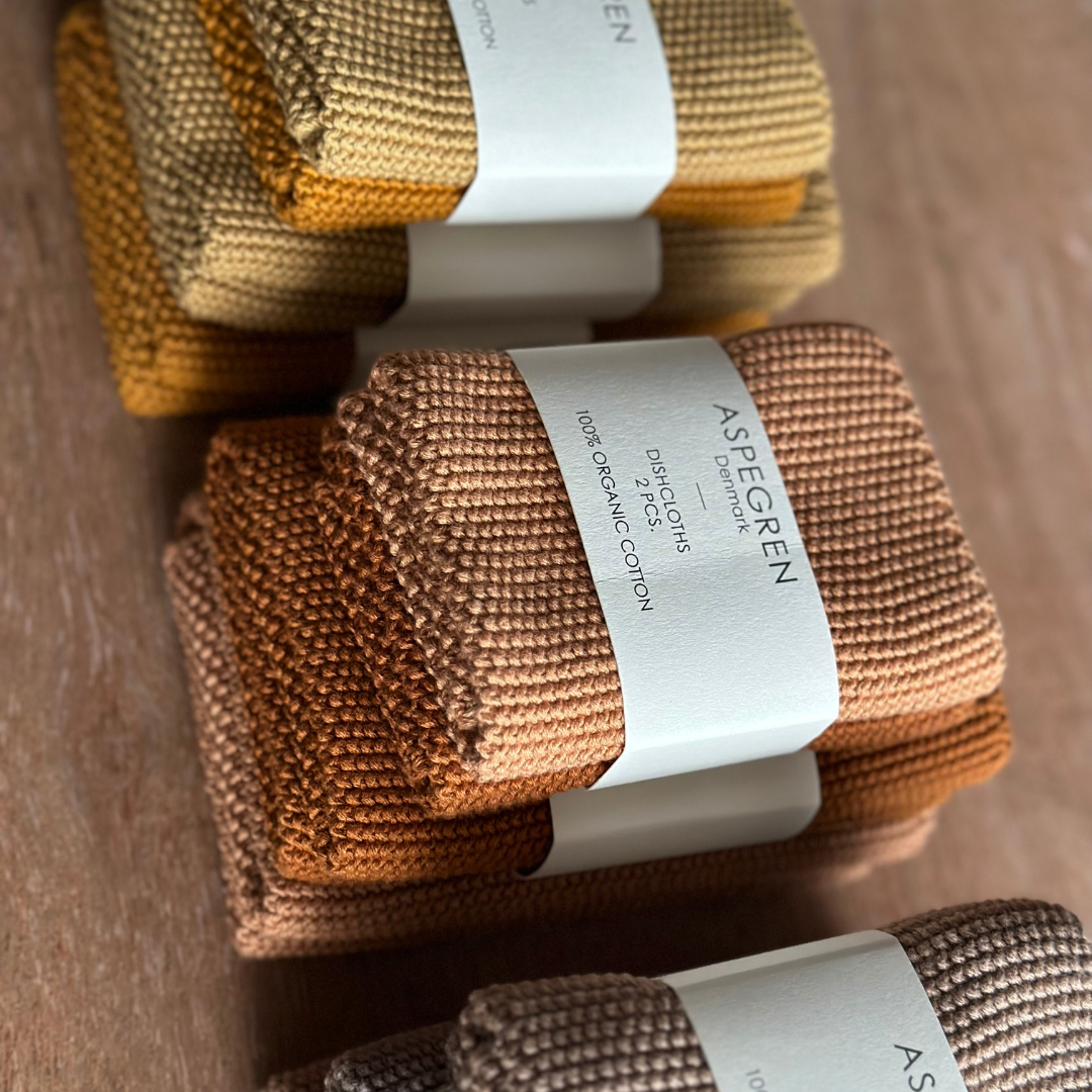 Dishcloths - Knitted - Solid - Pumpkin