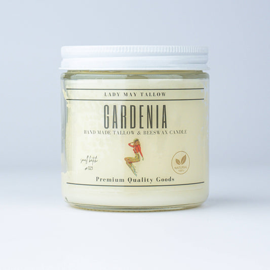 Gardenia Tallow & Beeswax Candle | All-Natural, Non-Toxic, Clean-Burning