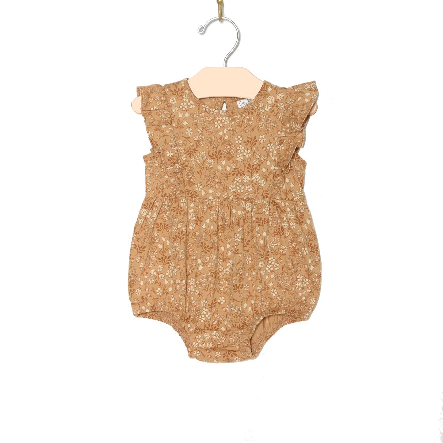 Baby Spring & Summer Flutter Front Romper- Golden Garden