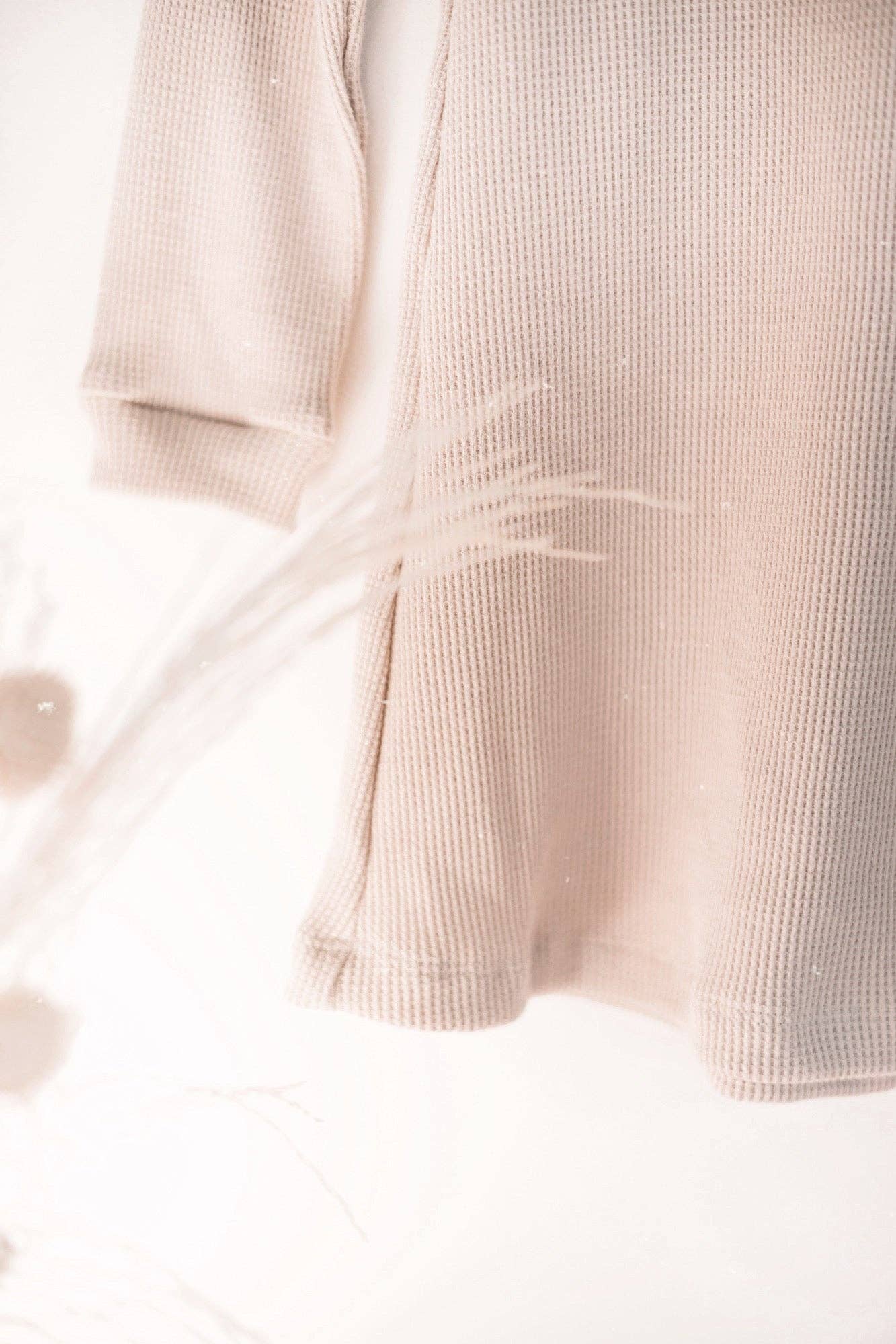 Organic cotton long sleeve dress / Cream