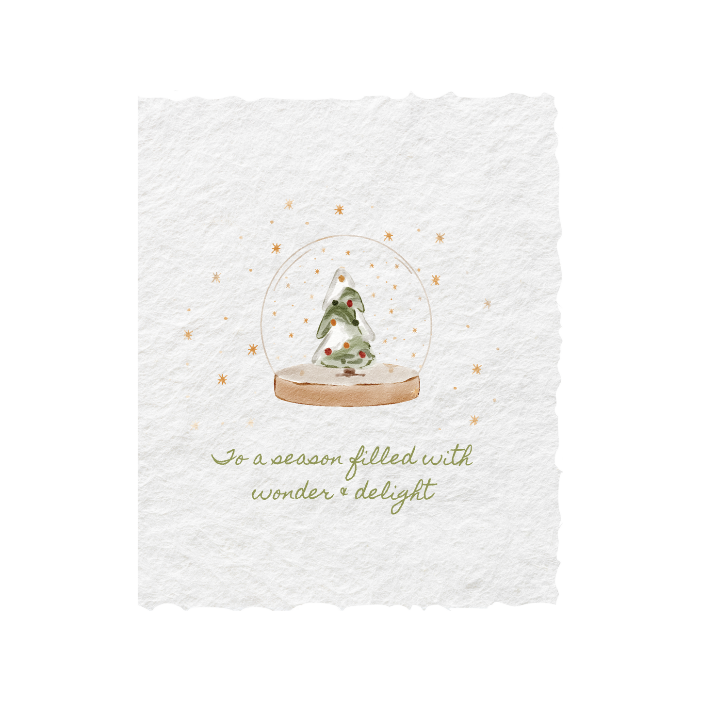 Box Set Snow Globe Christmas Tree | Holiday Greeting Card