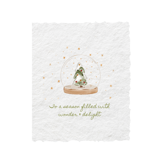 Box Set Snow Globe Christmas Tree | Holiday Greeting Card