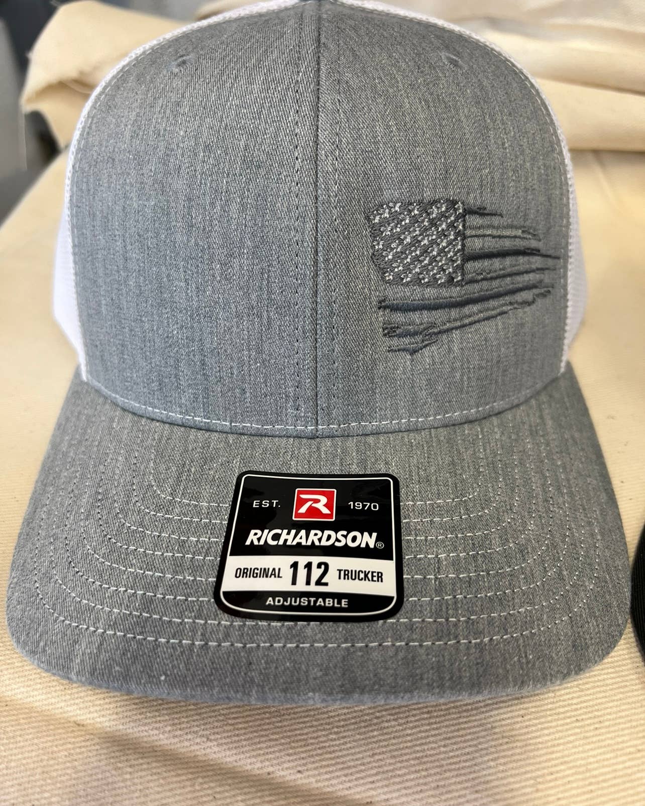 Distressed Flag Embroidered Hat - 2 colors