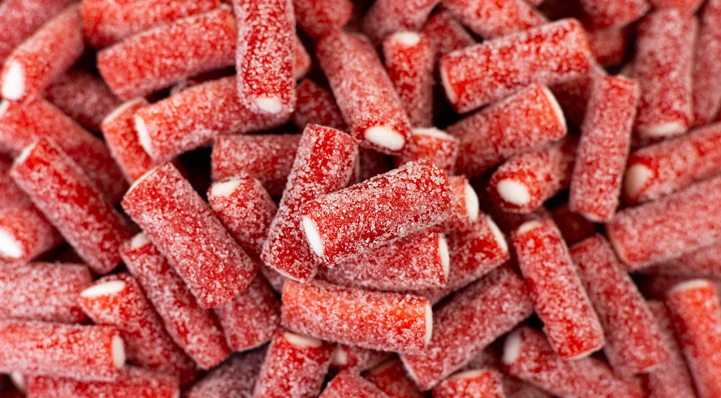 Vidal US Sour Strawberry Pencil Bites 2.9 oz. Bag