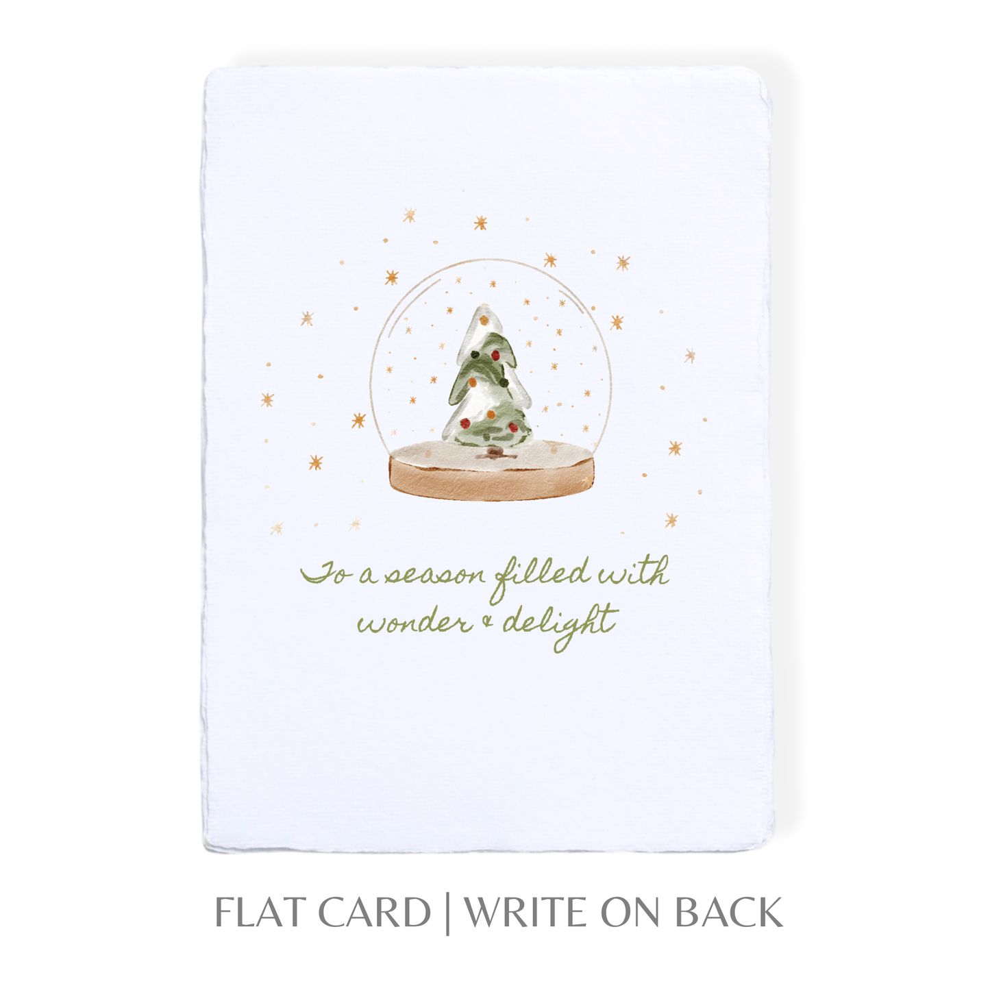 Box Set Snow Globe Christmas Tree | Holiday Greeting Card