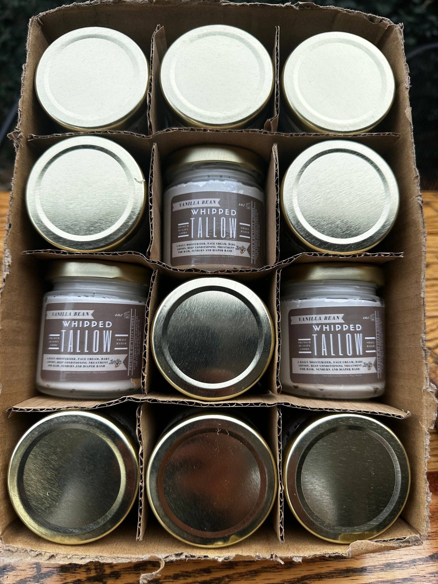 16 oz Vanilla Whipped Tallow, Grass fed Beef Tallow Moisturizer