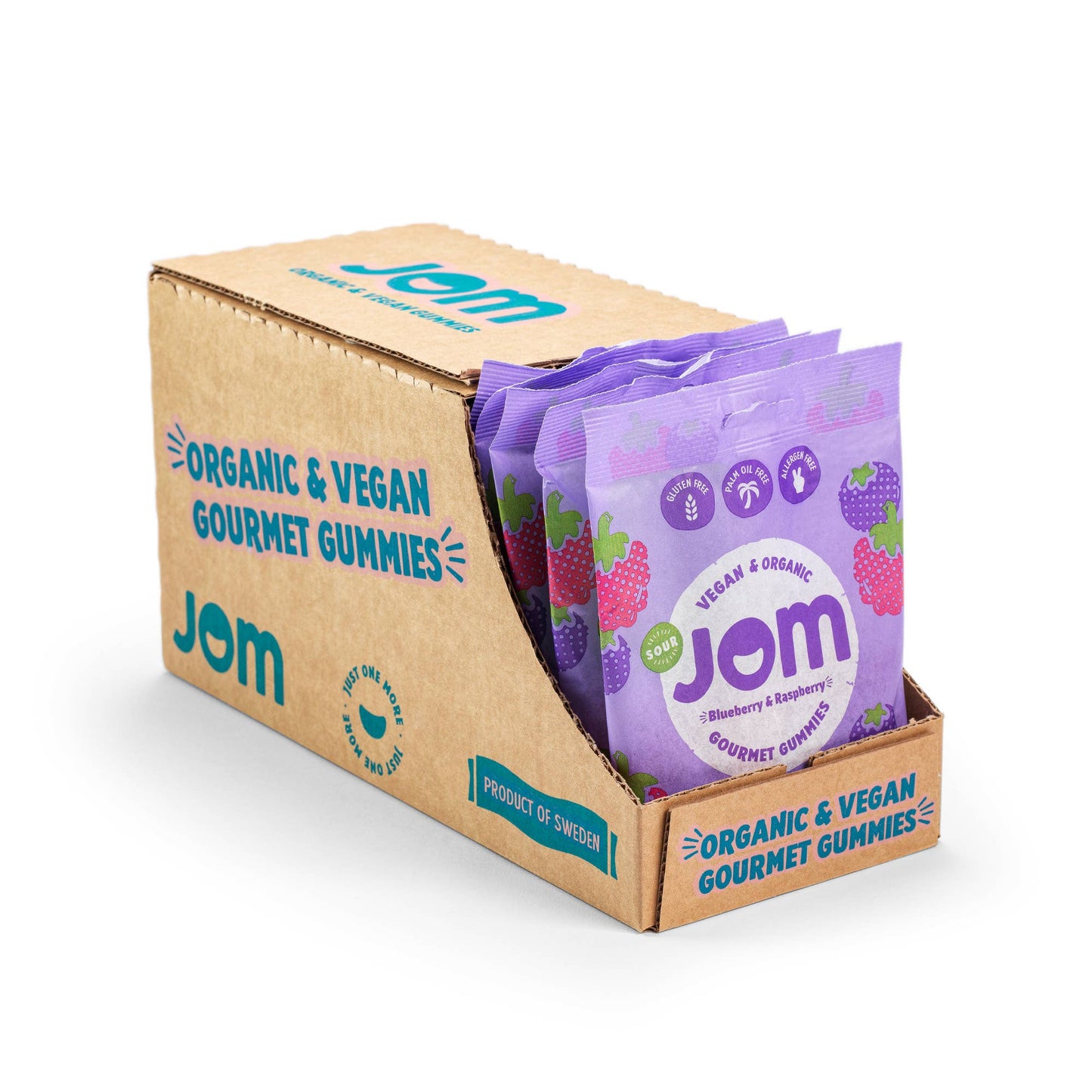 Organic and Vegan Swedish Sour Blueberry & Raspberry Gummies