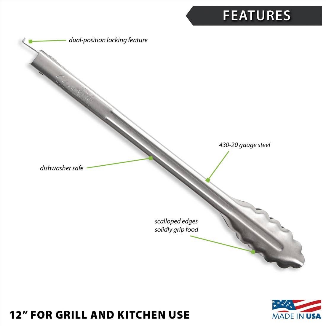 12 Inch Tongs