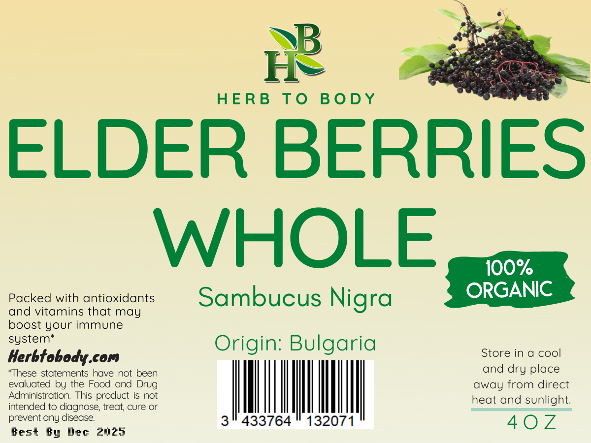 Organic Elderberry Whole 4oz