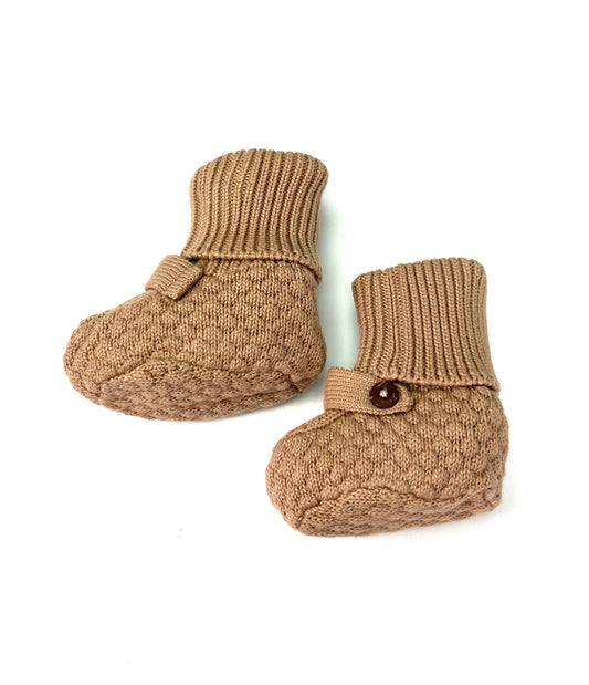 Milan Earthy Baby Booties Shoes Sweater Knit -Organic Cotton