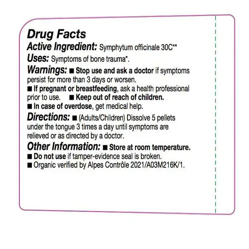 Olloïs Symphytum Officinale 30C Vegan Organic, 80 Pellets