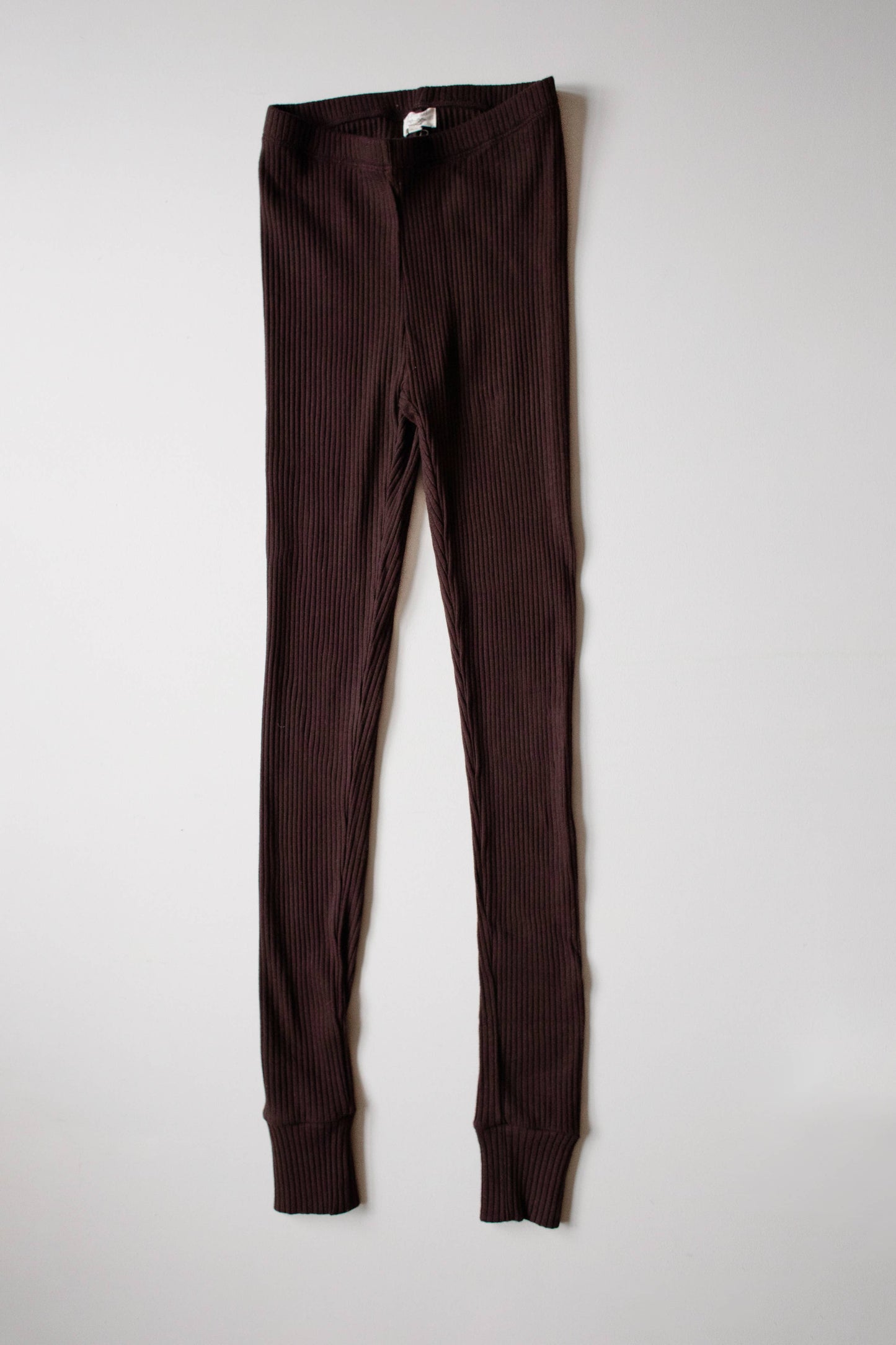 Organic Ribbed Cotton Legging: Bronze