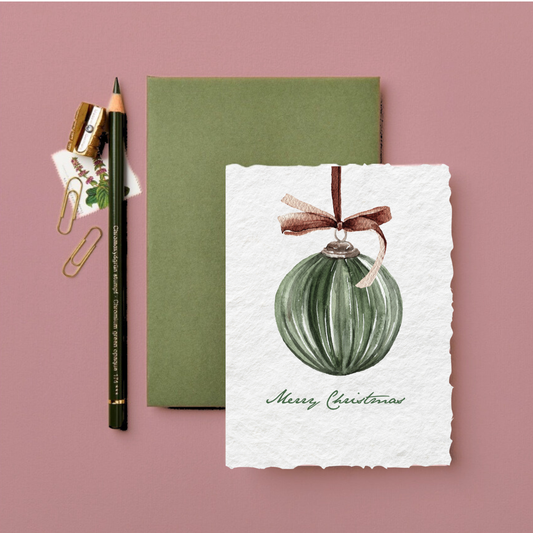 Box Set Merry Christmas Ornament | Holiday Greeting Card