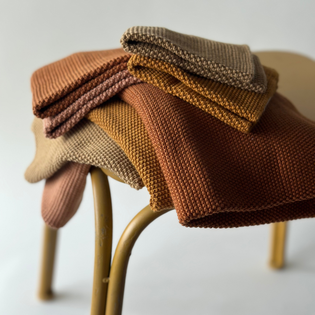 Dishcloths - Knitted - Solid - Pumpkin