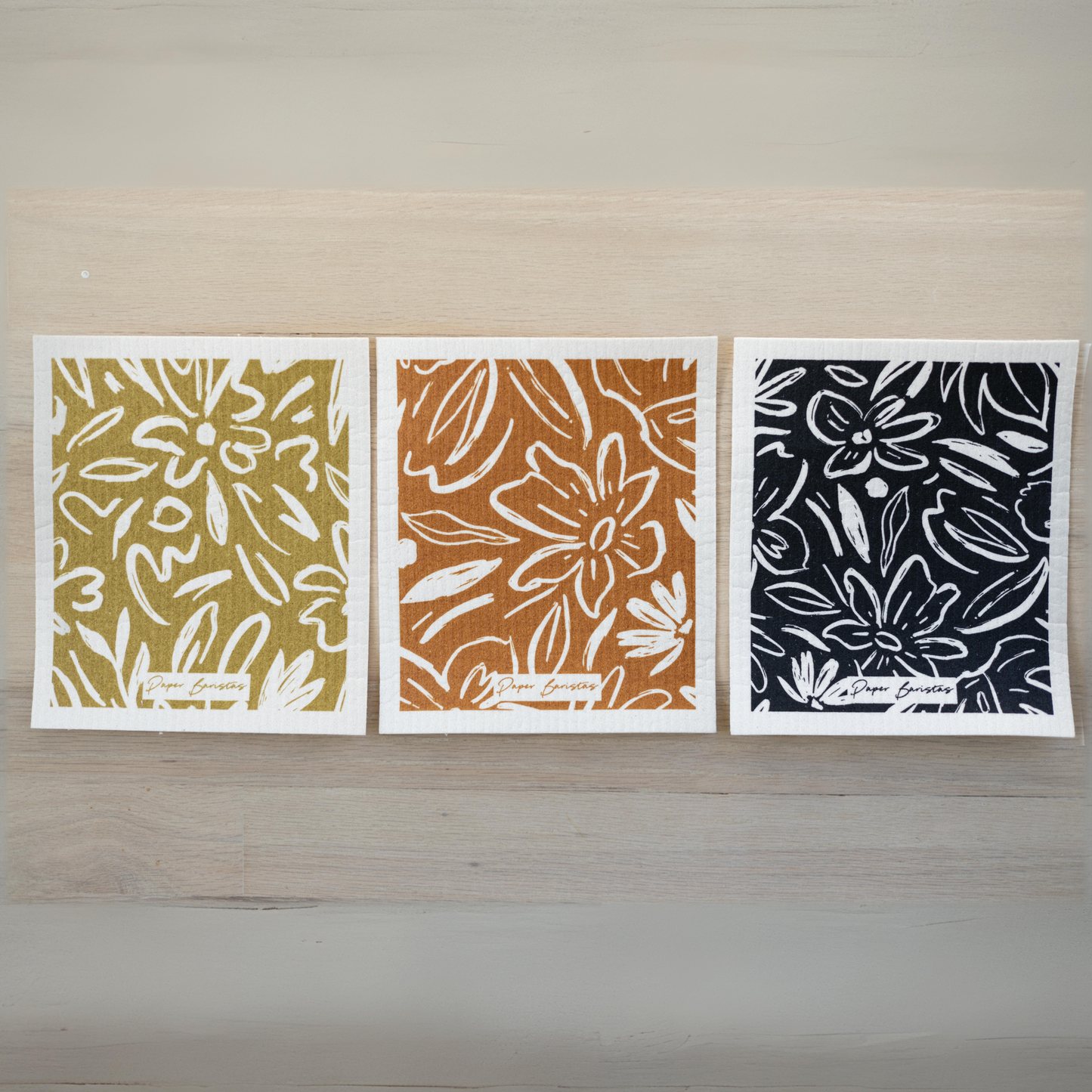Environmentally Friendly Swedish Dishcloths: Earthy Florals