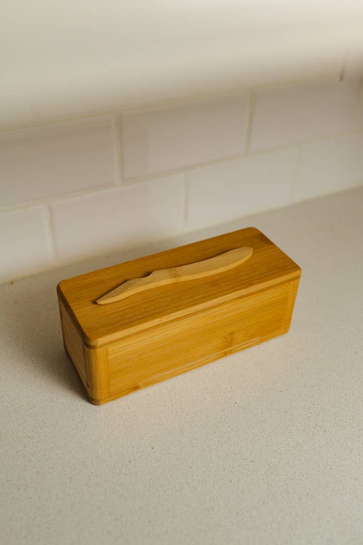 Bamboo Butter Storage Box and Butter Knife