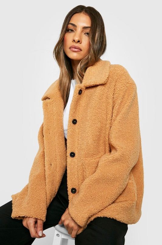 LUCKY BRAND CAMEL Sherpa Jacket
