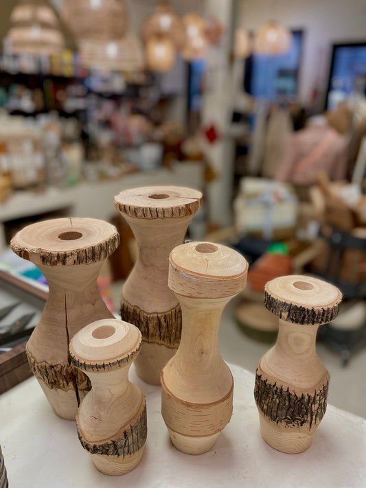 Handmade in WI Wooden Candle Holder