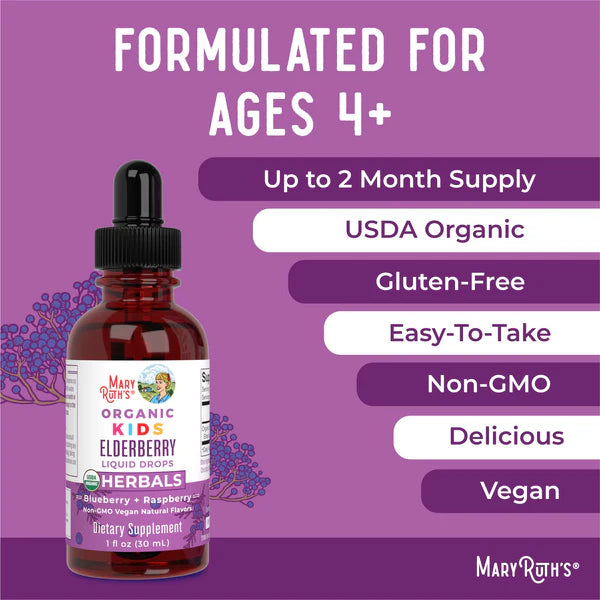 Organic Kids Elderberry Liquid Drops