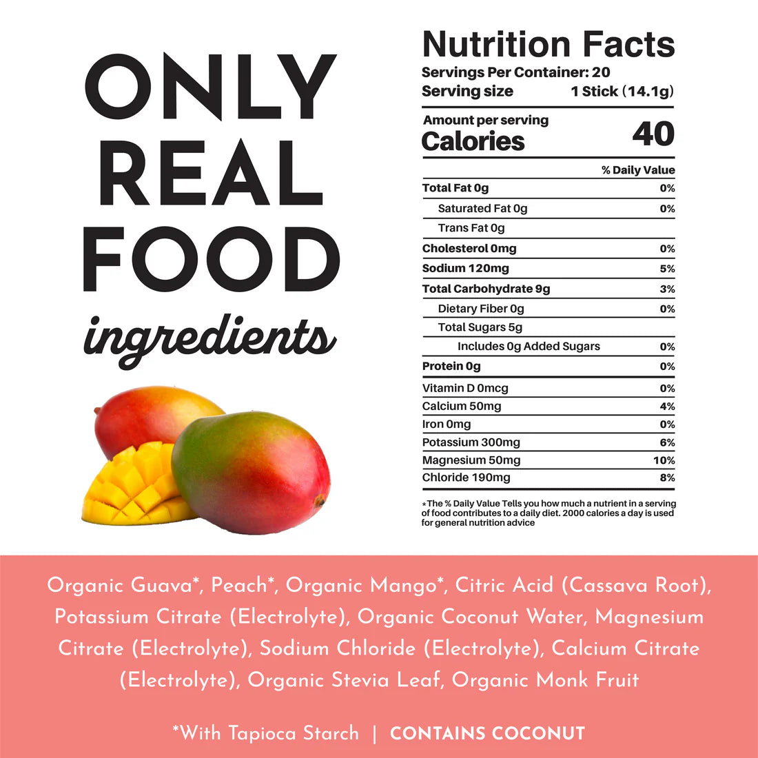 Guava Mango Electrolytes - Single Serving Packs (20)