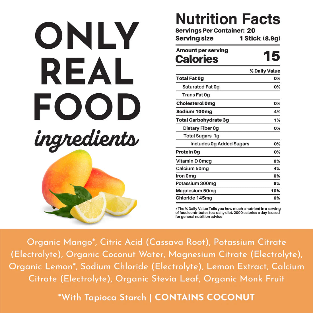 Mango Lemonade Electrolytes - Single Serving Packs (20)