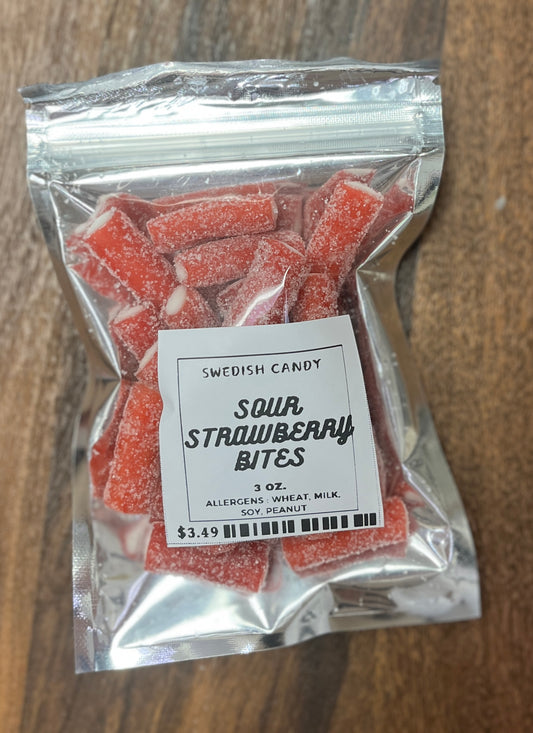 Vidal US Sour Strawberry Pencil Bites 2.9 oz. Bag