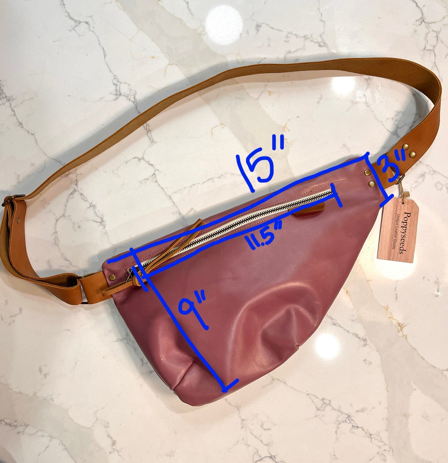 Lilac Leather Crossbody