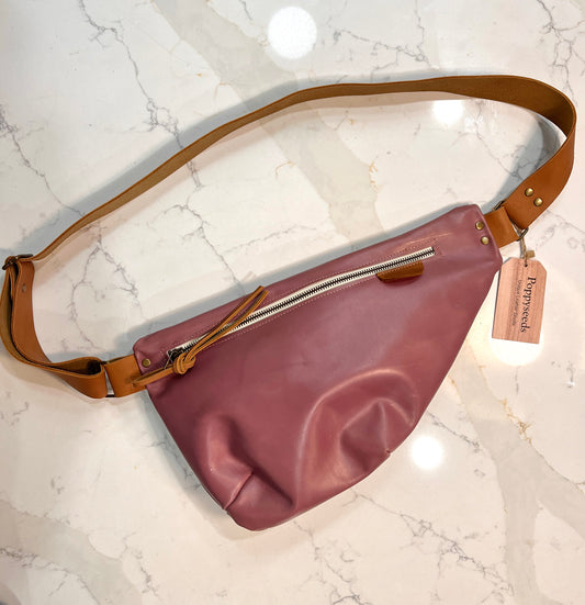 Lilac Leather Crossbody