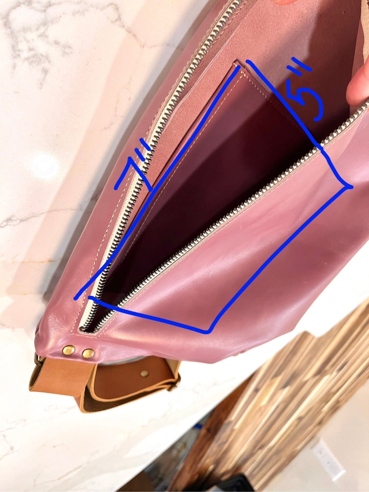 Lilac Leather Crossbody