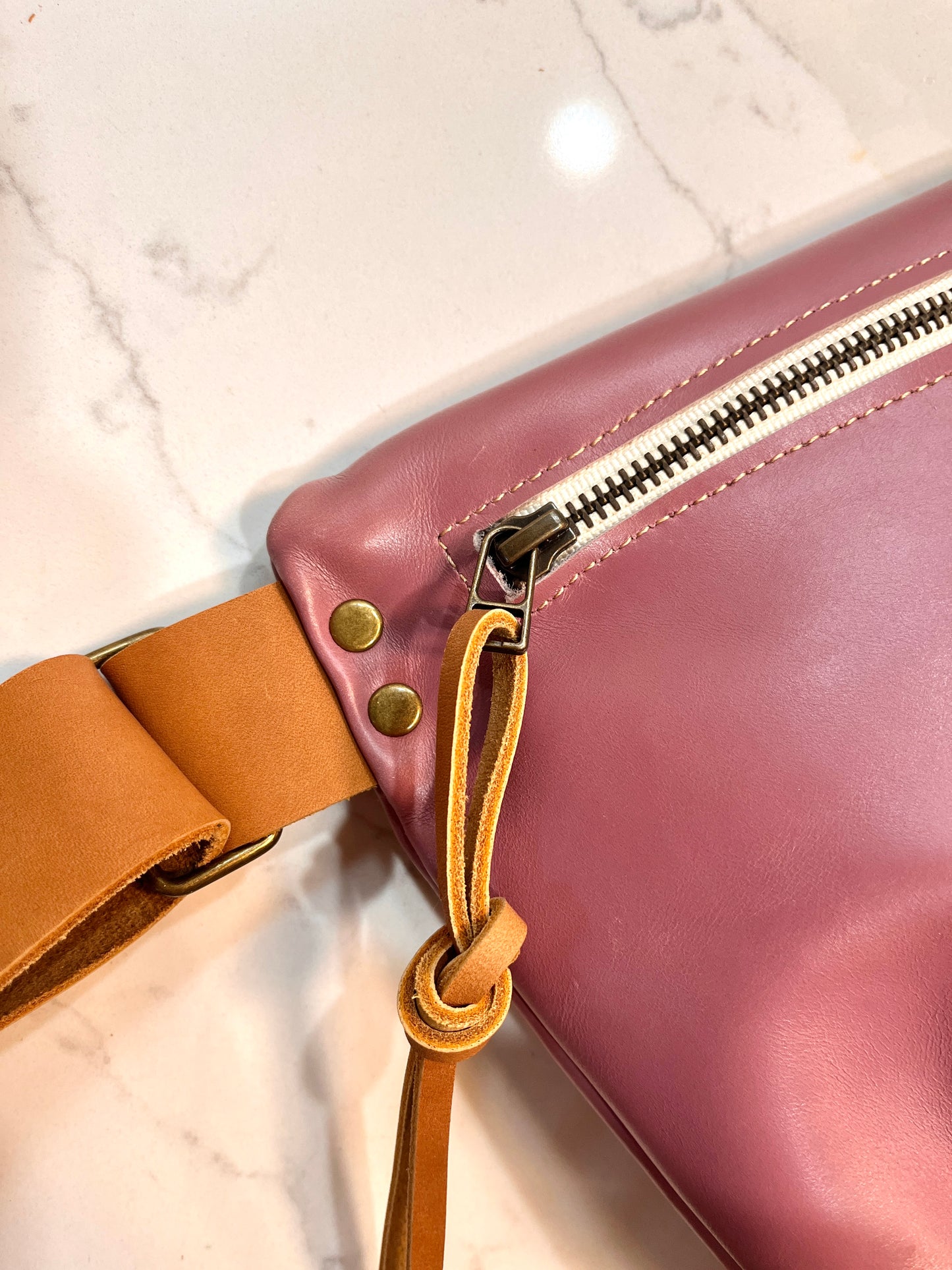 Lilac Leather Crossbody