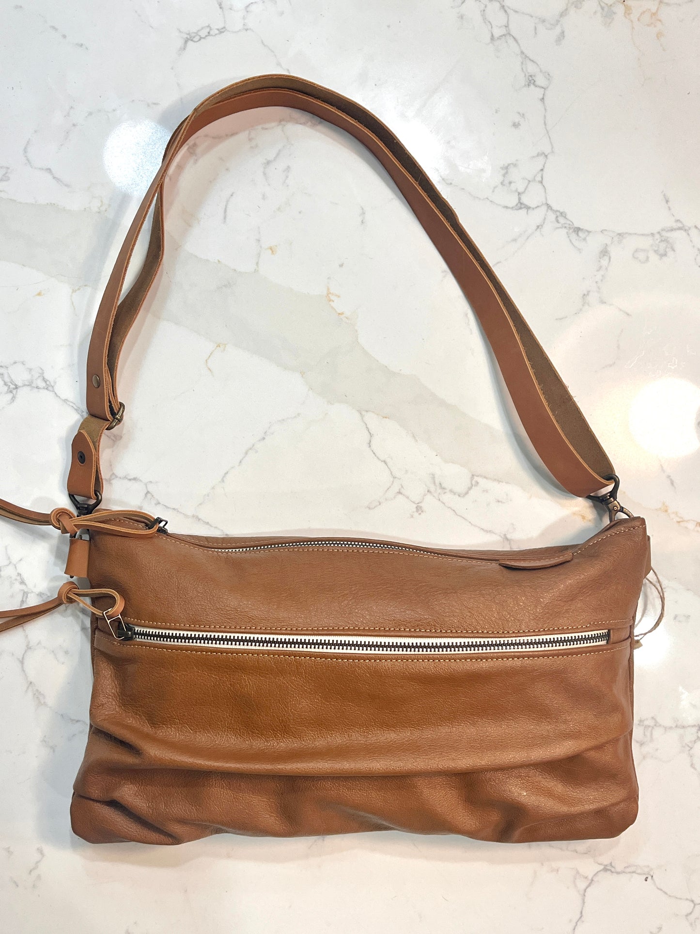 Natural Leather Purse - Large