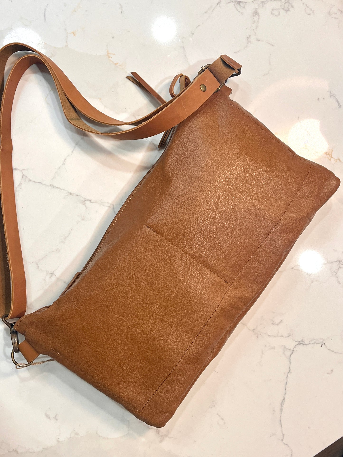 Natural Leather Purse - Large