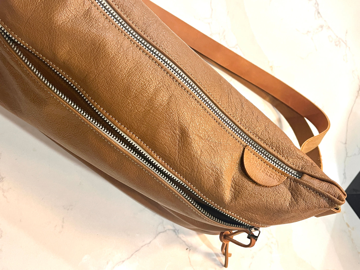 Natural Leather Purse - Large