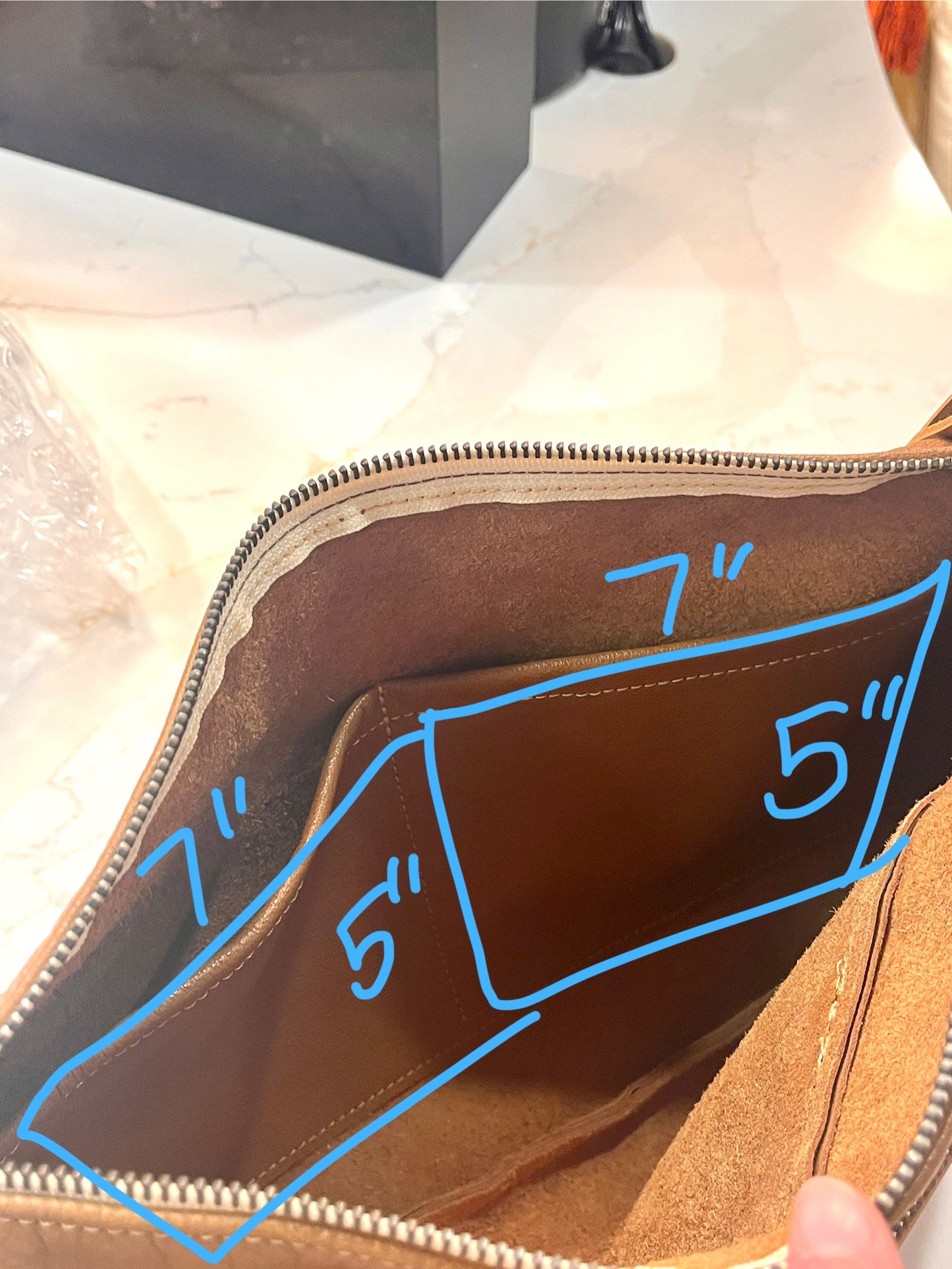 Natural Leather Purse - Large