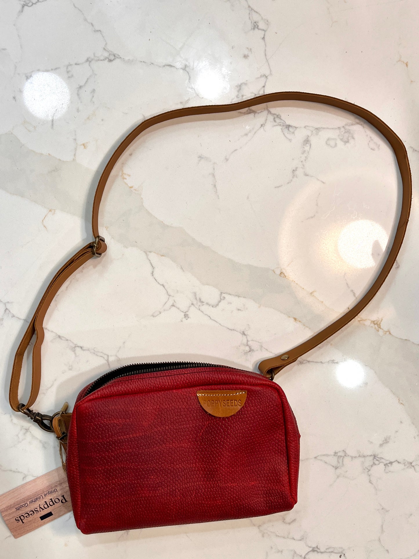 Cherry-Coke Leather Purse