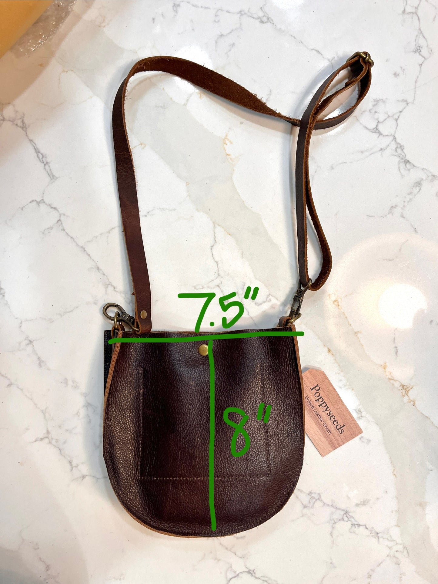 Leather Scoop Purse - Earthy Brown
