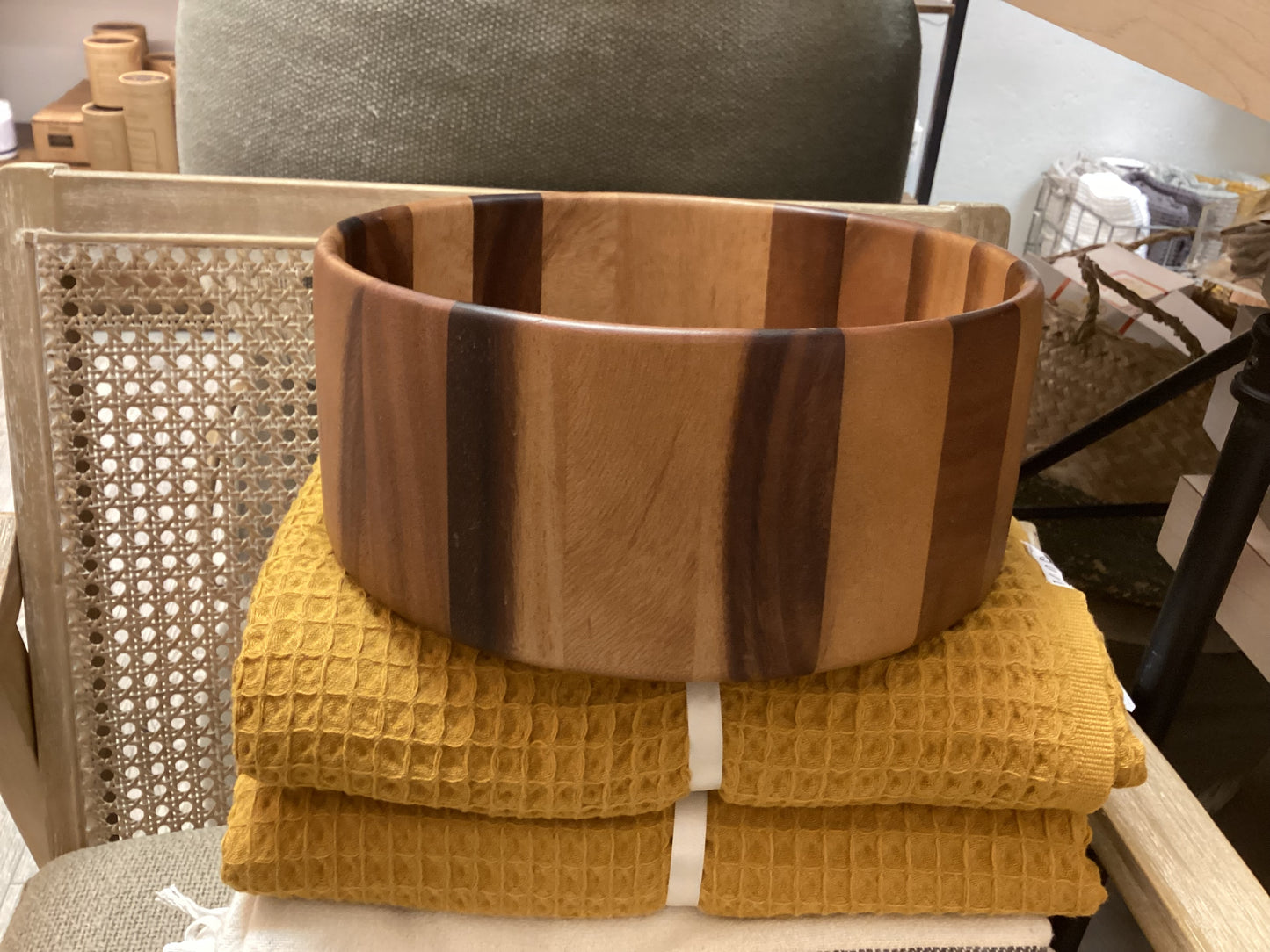 Hand crafted in Thailand wooden bowl